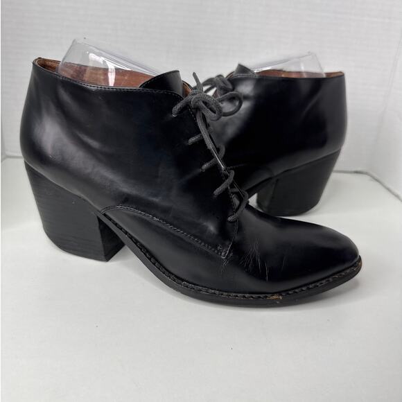 Jeffrey Campbell Ibiza Maxwell Boxxy heeled leather lace up ankle boots  9 - Picture 2 of 12